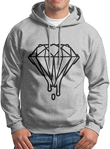 XiaoTing Men's Black and White Melting Diamond Leisure Running Ash Fleeces XXL