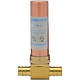 HYDRO MASTER Tee Water Hammer Arrestor，Clean Brass,1/2" Pex x 1/2" Pex