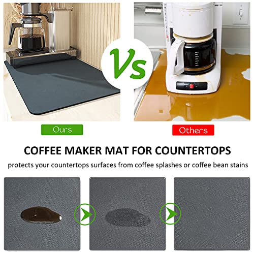 Mimore Coffee Mat Coffee Maker Mat for Countertop 12x16 Absorbent Hide Stain AntiSlip