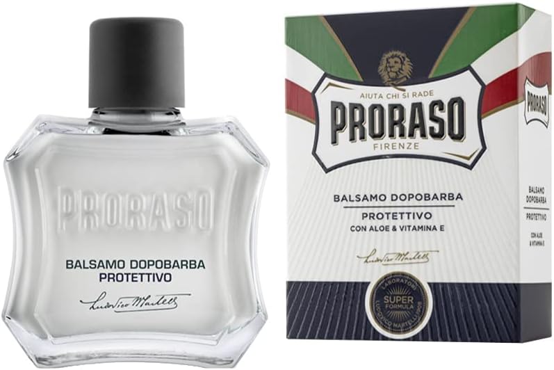 Proraso Aftershave Balm Protective, 100ml, Alcohol-Free Post Shave Balm with Aloe and Vitamin E Soothes and Protects Skin