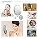 Yevita Wall Mounted Makeup Mirror with 7X Magnification Double-Sided Swivel Mirror, 12 Inch Extentable Arm, Polished Chrome Finished, Shaving and Make up in Bathroom