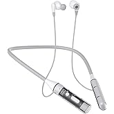YUEPOOL Wireless Neckband Headphones with TF Card Slot,6.0 Bluetooth Headphones 100 Hours Playtime, Voice Return Microphone,Waterproof Wireless Noise Cancelling Earbuds for Sports (Gray)