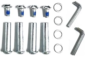 OD 8mm/0.31in Shaft Hex Socket Screw Inline Skate Wheel Roller Blades Replacement Skate Wheel Axles Repair kit w/Installation