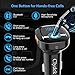 Bluetooth FM Transmitter for Car, Clydek V5.0 Bluetooth Car Adapter Wireless Radio Adapter with Hands-Free Call, Dual USB & QC3.0 Fast Charge, MP3 Music Player Support USB Drive & TF Card