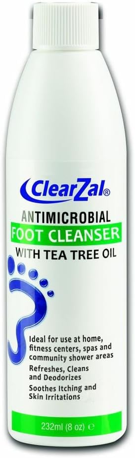 ClearZal Foot Cleanser Tea Tree Oil 232ml Kills Fungus Bacteria Kills Odor