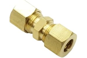 CDQBWKJGFJ 3 Pcs Brass Fuel Line Compression Union Fitting 5/16" Tube OD x 5/16" OD