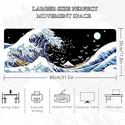 MEWOOCUE® Gaming Mouse Pad for Desk,Large Wave