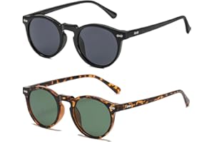 Gleyemor Kids Polarized Cute Round Sunglasses for Kids Girls Boys Age 3-8