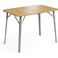 Dometic GO Compact Camp Table - Bamboo Table with Adjustable Height - Foldable and Portable | Carrying Case Sold Separately