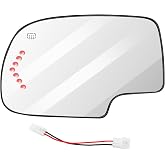 SCITOO Driver Side View Mirror Glass|Fits For 2003-06 For Chevy Silverado | Heated|Turn Signal - Fits For 2003-06 For Chevy Silverado 1500 2007 Silverado 1500 Classic