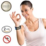 Hoont Natural Mosquito Repellent Wristband + 2 Refills / Powerful Protection and Comfortable Fabric with Velcro Adjustable Strap - Fits All Ages (Blue) [UPGRADED VERSION]