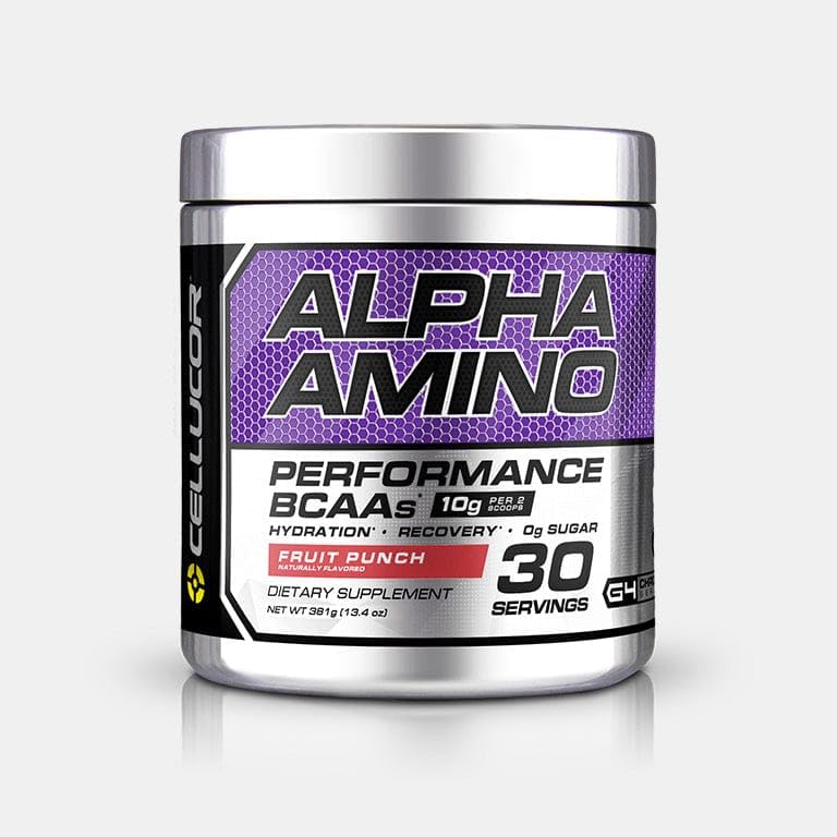 Cellucor Alpha Amino EAA & BCAA Powder | Branched Chain Essential Amino Acids + Electrolytes | Fruit Punch | 30 Servings