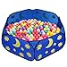 Eggsnow Spacious Kids Ball Pit,Portable Toddlers Play Pit for Preschooler Indoor and Outdoor Playing - without Balls