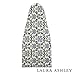 Laura Ashley Home 08774001996 Black & Gray Damask Print Silicone Coated Ironing Board Cover and Pad – Resists Scorching and Staining – 54” x 15