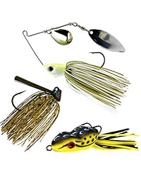 Kit de pesca de bajo 77 piezas. Tackle señuelos Ganchos Jigs Worms Pesos
