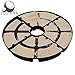 COBANA 4-Piece Cantilever Offset Patio Umbrella Base, Easy Filling Umbrella Weight Stand, Sand Filled Only, 120lbs Bronze