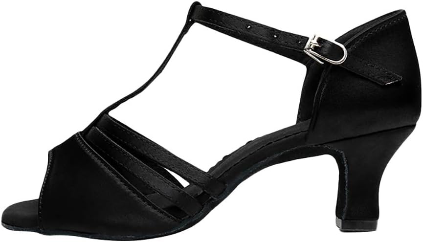 Women Latin Dance Shoes - 5cm / 1.97" Heeled Ballroom Salsa Leather Anti-Slip for Tango Waltz Dancing Shoes
