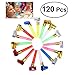 NUOLUX Party Blowouts Bulk Paper Blowouts Party Favors Toy About 120Pcs Random Color