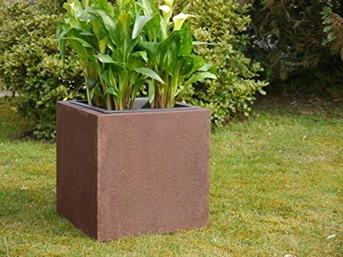 Pflanzkübel aus Cortenstahl, rostfarben 50x50x50 – Bild 3