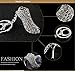 JewelBeauty Cute High Heel Shoes Heels Rhinestone Crystal Keychain Pendent Charm Gift For Women Purse Handbag Phone Bag Decor Keyrings (whiteII)