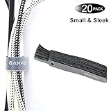 Ganvol (20 Pack) 4.5 In Short Self Gripping Hook & Loop Cable Ties for Travel Storage, Self Adhesive Strips, Reusable, Remove and Refit in seconds, Cord Fastener, Electrical Wire Tie, Bundling Straps