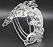 Coxeer Masquerade Mask Metal Venetian Mask Halloween Mardi Gras Mask Christmas Wedding Party Mask (Silver)