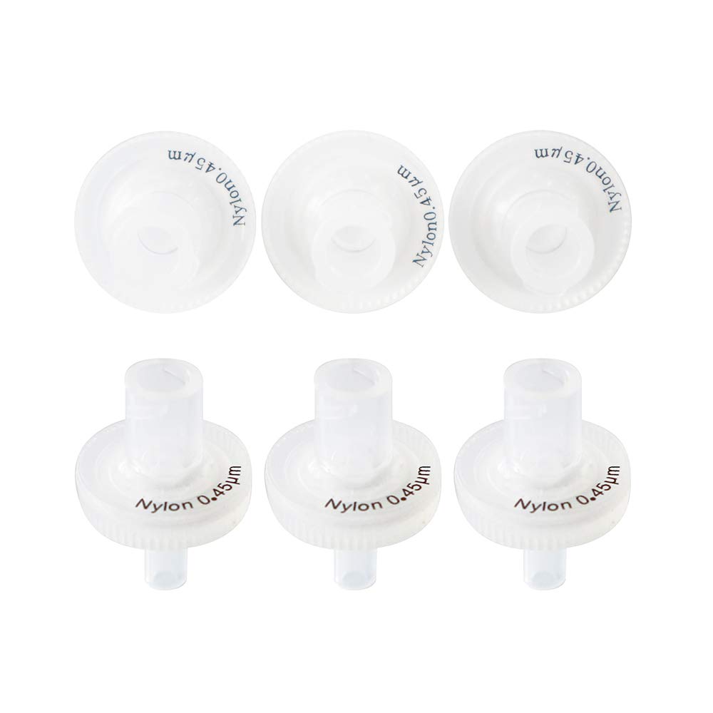 Syringe Filters [Hydrophilic Nylon Membrane] Non-sterilized Diameter 13mm Pore Size 0.45μm for Laboratory Filtration [CASE of 100pcs] by Allpure Biotechnology (NYLON-13mm-0.45μm)