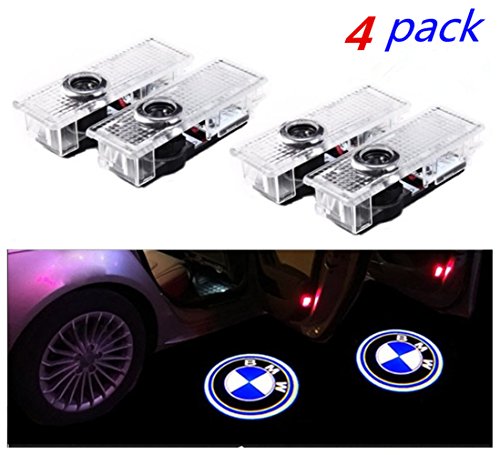 4 Pieces Car Door Lights LED 3D Car Ghost Shadow Light Entry Lighting Welcome Projector Lamp Logo Light