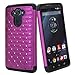Style4U Motorola Droid Turbo Case, Moto Droid Turbo Studded Rhinestone Crystal Bling Hybrid Armor Case Cover for Motorola Droid Turbo XT1254 with 1 Stylus [Purple/Black]