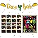 Kitticcino Taco Bar Decoration Kit - Banner Sign Tents Garland for Cinco De Mayo Mexican Fiesta Themed Party Bachelorette Bridal Shower, Housewarming