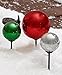 The Lakeside Collection Set of 3 Solar Christmas Gazing Balls -