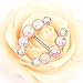 BODYA Nipple Ring Bars Double CZ Crystal Curved Arrow Body Piercing Jewelry Nipplerigns Pair 14G Rose Gold Tone