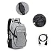 Hoperay G-08 Laptop Backpack, Business Lightweight Nylon Water Resistant Multipurpose Shoulder Notebook Backpack with USB Charging Port and Lock Fits Under 17 Inch Laptop and Notebook, Grey