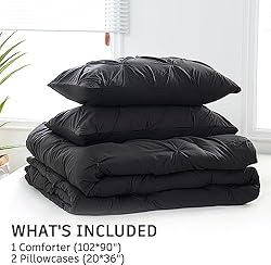 DOWNCOOL King Comforter Set - Black Comforter King