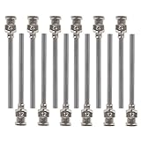 BQLZR Silver 12Ga 1.5 Inch Blunt Stainless Steel Dispensing Adhesive Glue Syringe Needle Tips Pack of 12