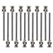 BQLZR Silver 12Ga 1.5 Inch Blunt Stainless Steel Dispensing Adhesive Glue Syringe Needle Tips Pack of 12