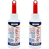 Beacon Fabri-Tac Premium Fabric Adhesive, 2 oz, 2-Pack | Quick-Drying &bull; Crystal Clear &bull; Permanent &bull; Flexible &bull; Won&rsquo;t Soak Through or Stain