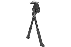 Double Leg Bike Kickstand for Folding, Mountain, Road Bike - Aluminum Alloy Height Adjustable Stand with Anti-Slip Base, Dura