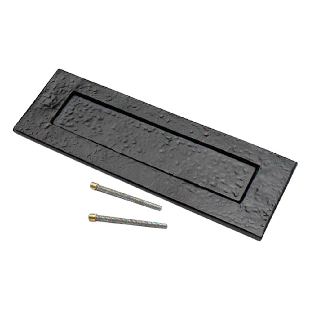 Merriway® BH01857 Letter Plate 250 x 83 mm Plain Black Antique