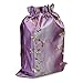 kilofly Embroidered Silk Jacquard Travel Bag, Lingerie & Shoes, Value Set of 3