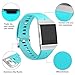 Hotodeal For Fitbit Ionic Bands Waterproof, Replacement Sport Strap Accessory Wristbands for Ionic Fitbit Smartwatch, 13 Classic Colors, Teal, Large