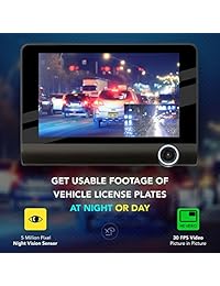 Full HD Car Dash Cam Pro   1280P Dual Dashcam para autos Delantero y trasero   Cámara auxiliar de estacionamiento, cámara de visión nocturna Sony, G Sensor y grabación en bucle   B0NUS Hardwire Kit
