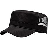 FASHIXD Mesh Military Hat for Men Summer Army Cap Quick Qry Short Bill Hat Cadet Cap