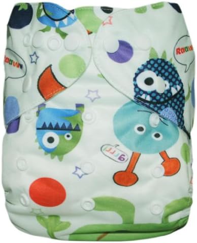 Alva Baby AI2 Print Reuseable Washable Pocket Cloth Napyy with 2 Liners S45-EU