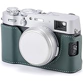Tilta Leather Camera Case Compatible with Fujifilm X100VI (Green) | Integrated Hand Grip | Bottom Protection | Small Flap for Battery Access | Lightweight & Tripod-Mountable via 1/4"-20 Screw