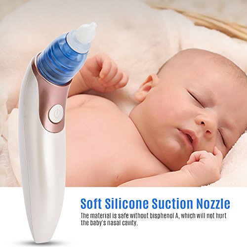 Professional Baby Nasal Aspirator, 3 Speed ​​Setting Electric Nose Cleaner Baby Nasal Mucus Running Sucker Snot Sucker Nostril Clean with 4 Silicone Nozzles(#1) - Thumbnail 7