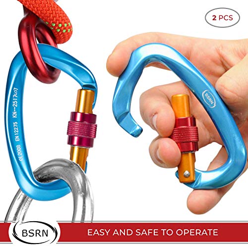 JUST SAY YES BSRN Rock Climbing Carabiner Clip Locking and Heavy Duty