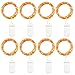 60 LED String Lights, DecorNova Super Bright Color Wire Rope Lights Battery Operated on Long Copper Color Ultra-Thin String Copper Wire for Home Party ,9.8 feet, Warm White , 8 Set