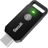 SecuX PUFido USB-C Security Key with PUF Technology, FIDO2/U2F Certified, Hardware-Rooted Unclonable Security for Passwordless Login and 2FA Authentication