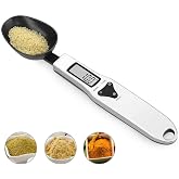 3T6B Kitchen Digital Measuring Spoon Food Scale Digital Multi-Function Small Digital Spoon Scale, Weight from 0.1 Grams to 500 Grams Support Unit g/oz/gn/ct (with 2 AAA Batteries)-LCD Display